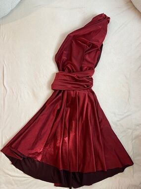 Las Pepas Convertible Infinity Dress Red & Burgundy | One Size fits most